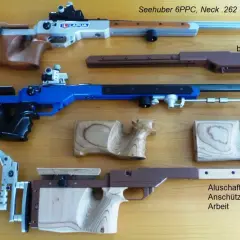 Holzgriffe und Schäfte für Gewehre, ideal zum **Gewehrschaft selber bauen**. Präzisionsschützen zeigen ihre Ausrüstung.